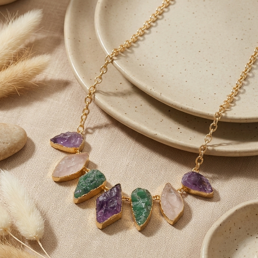 Celestial Gem Drop Necklace