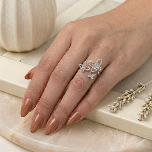 Butterfly American Diamond Ring