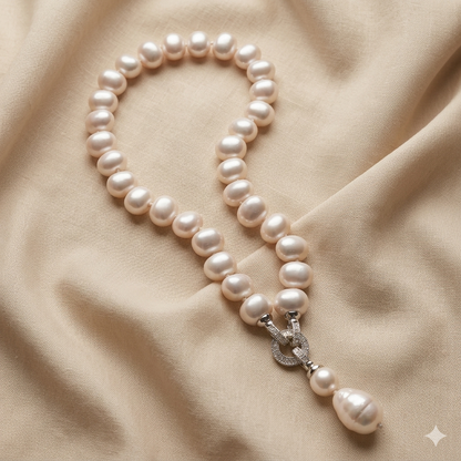 Adara Pearl Drop Necklace Set