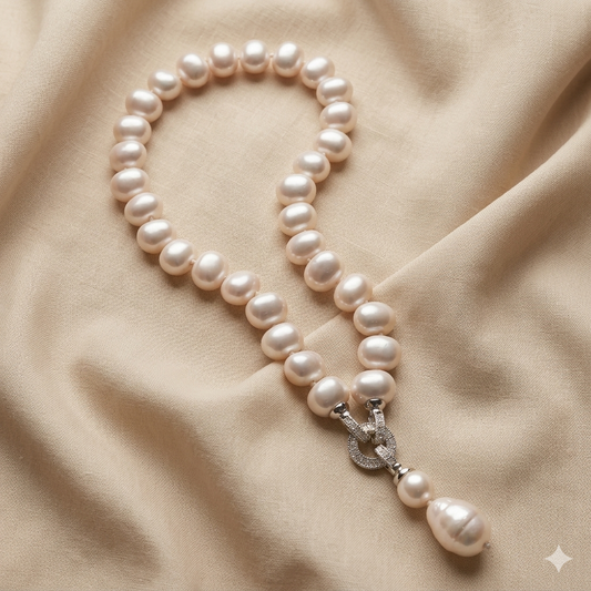 Adara Pearl Drop Necklace Set
