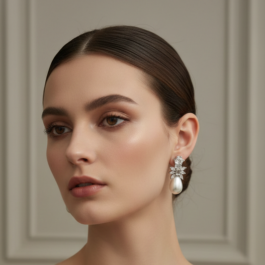Ivory Grace Pearl Drop Earrings