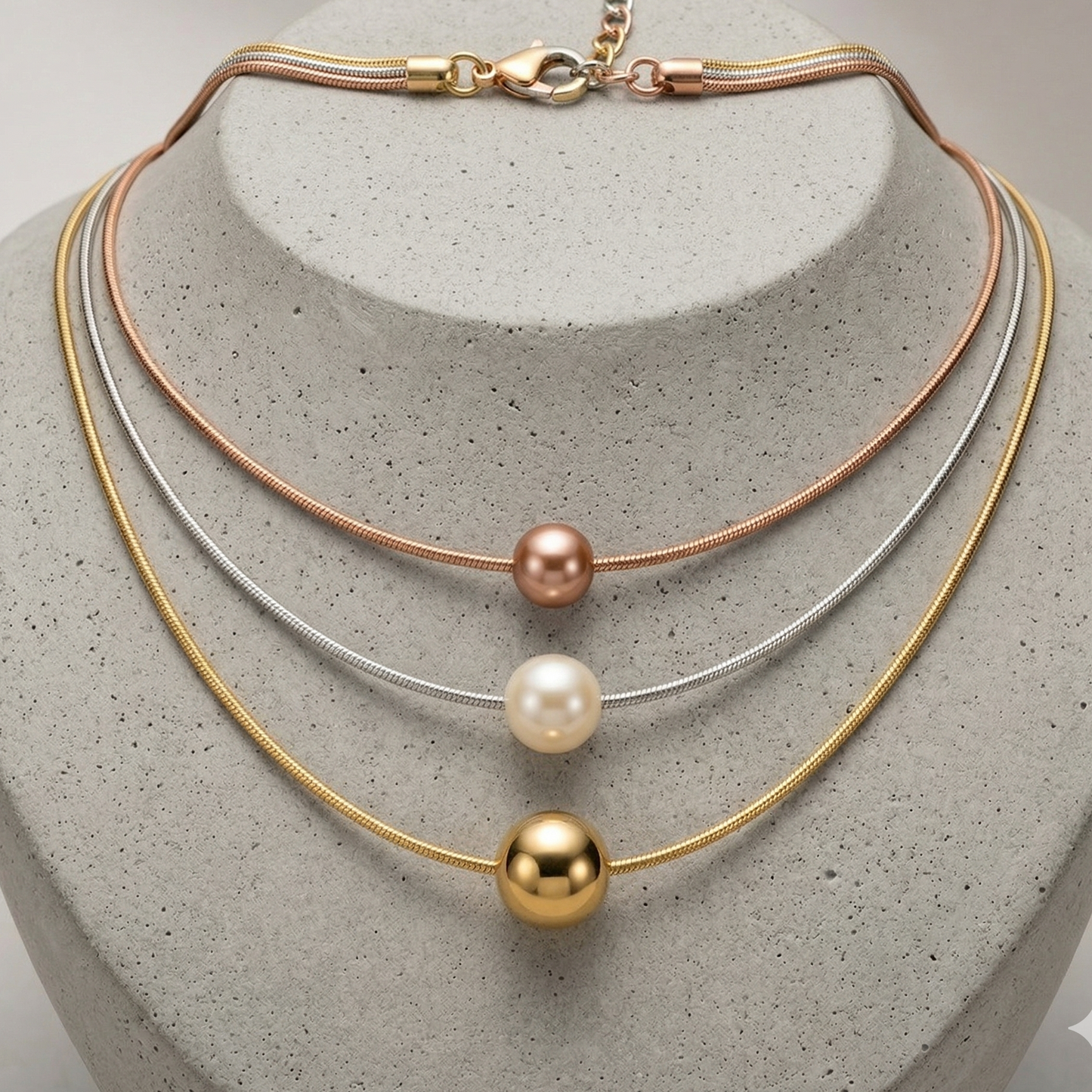Golden Aura Pearl Necklace