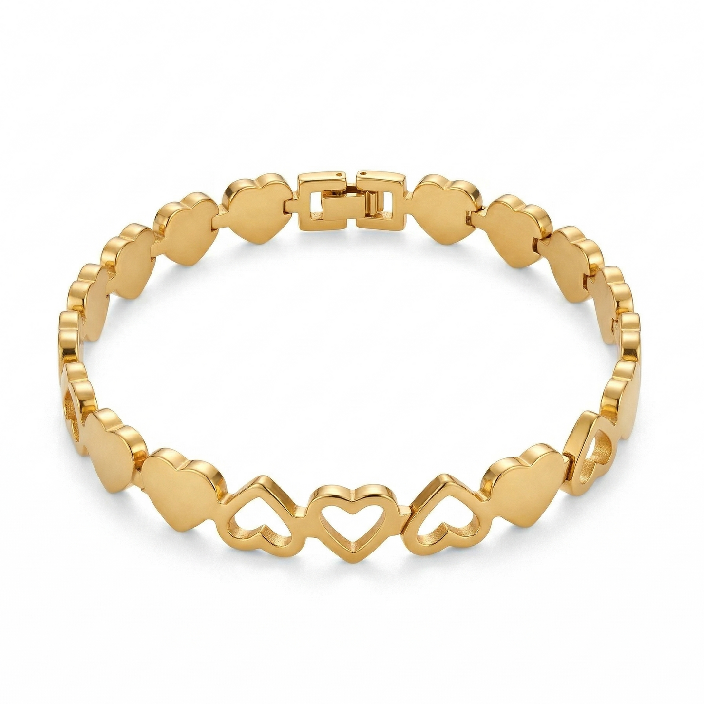 Gold Plated Heart Shaped Bracelet