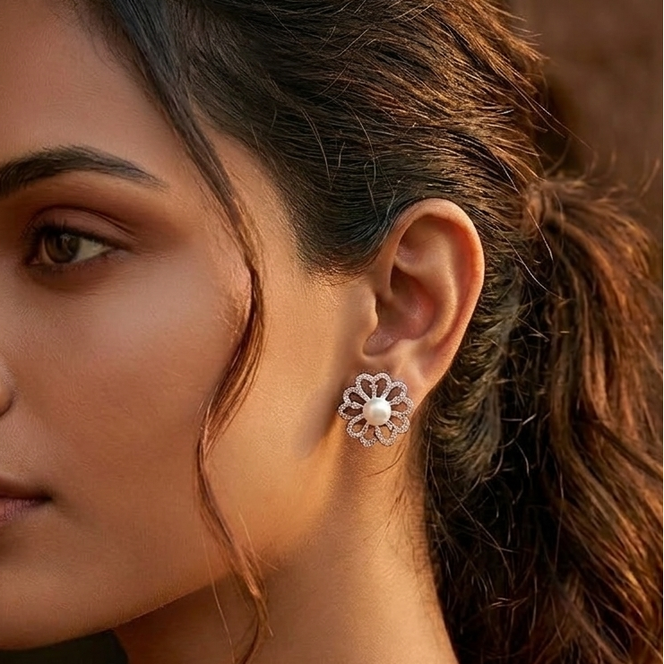 Flora Pearl Earrings