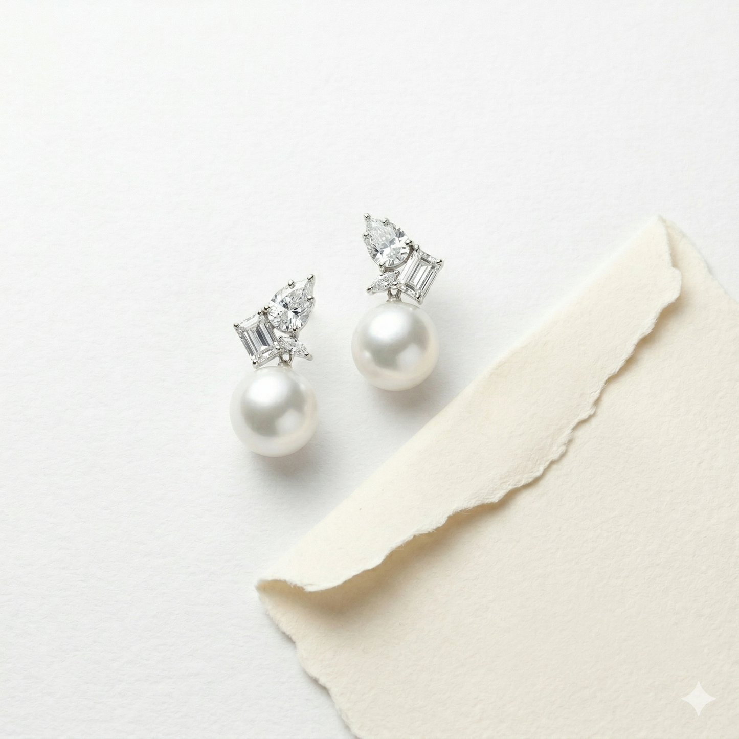 Preksha Pearl Drop CZ Earrings