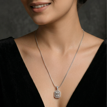 ZIRCONIA STONE PENDANT NECKLACE