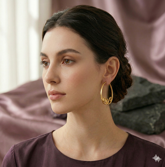 Maria Gold Hoop Earrings