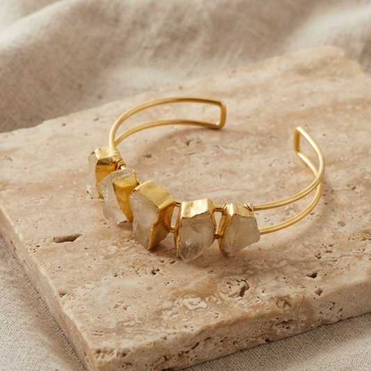 Teejh Vyana Natural Stone Cuff Bracelet