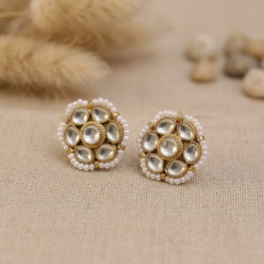 Kundan Flower Earrings