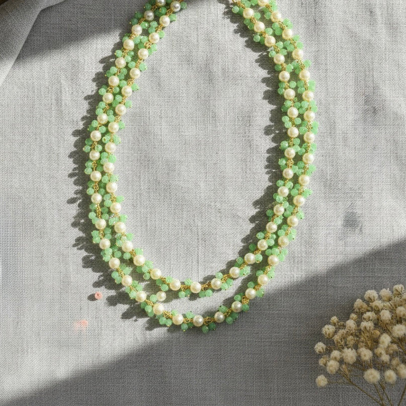 Pearl And Green Necklace