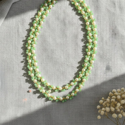 Pearl And Green Necklace