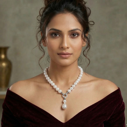 Adara Pearl Drop Necklace Set