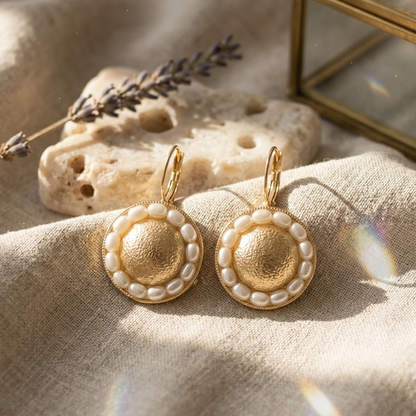 Mitali Matt Gold Earrings