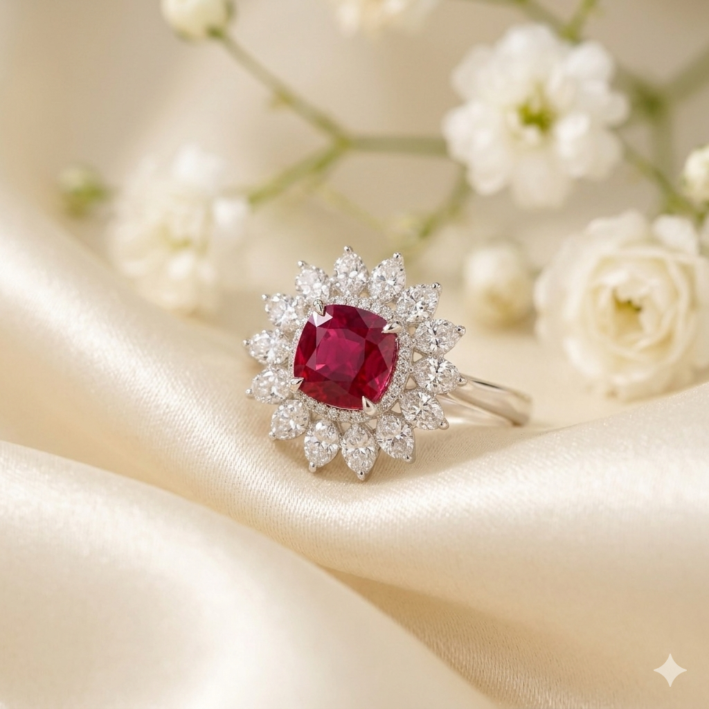 Ruby stone ad ring
