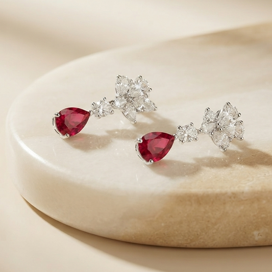 Ruby Sterling Earrings