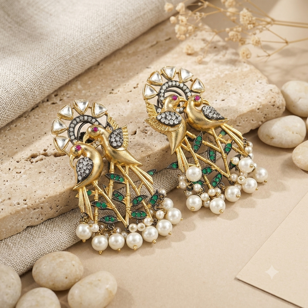 Polki Birdy Earrings
