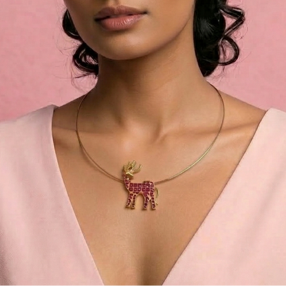 Deer Wired Hasli  Necklace