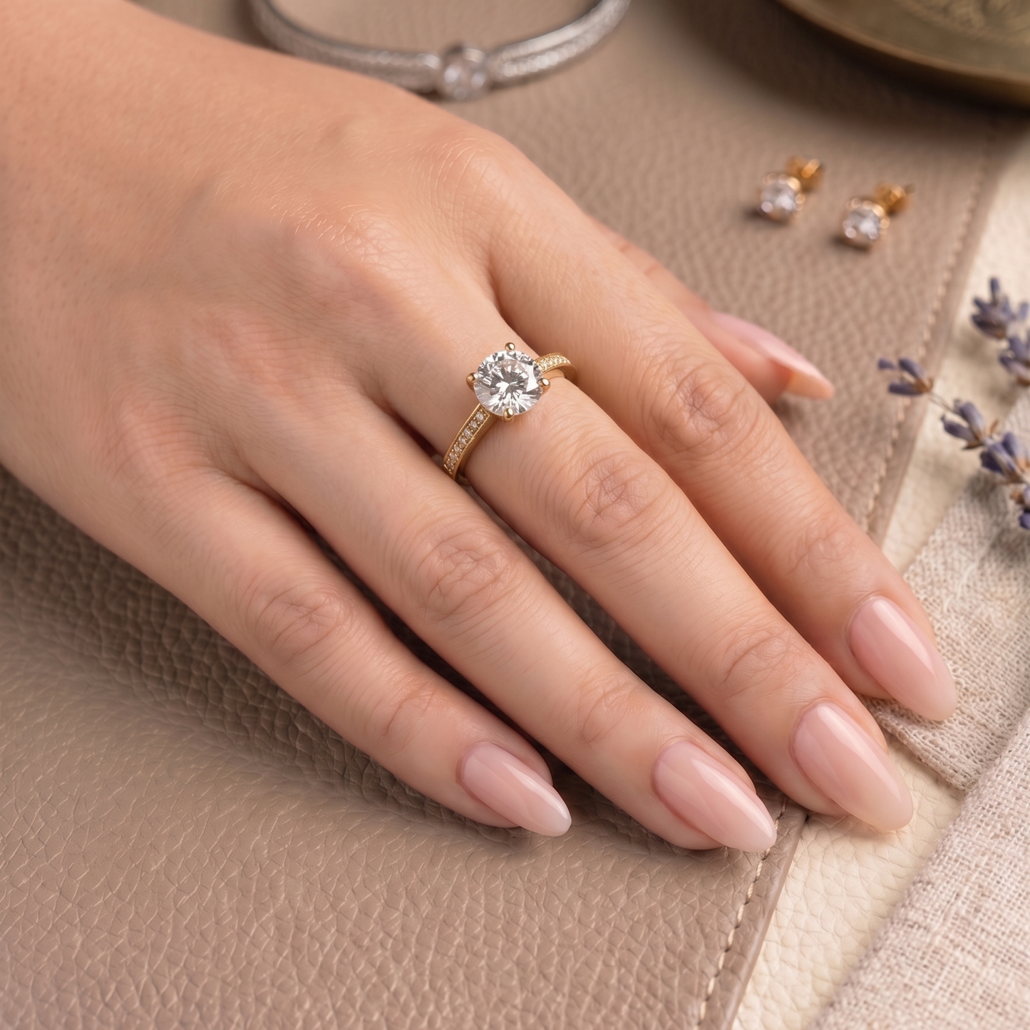 gold stone golden ring