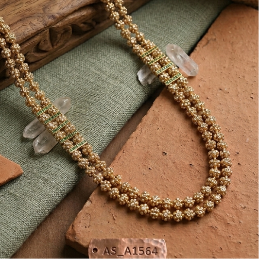Gold and Pearl Jadau Necklace