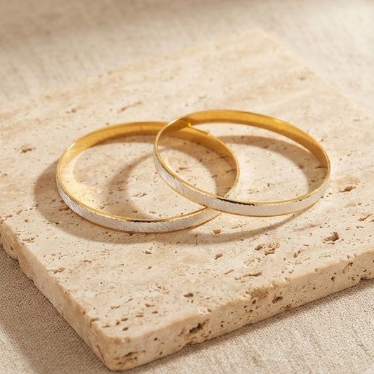 Yellow Chimes Dual Tone Bangles