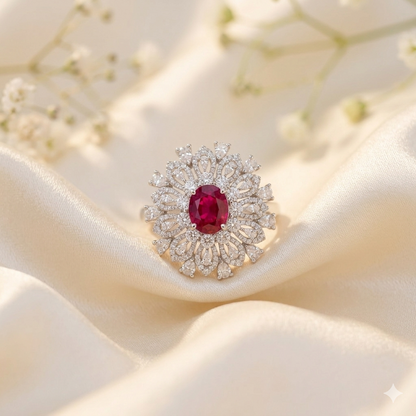 Ruby red ad ring