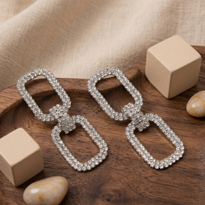 Blingy Chain Modern Earrings