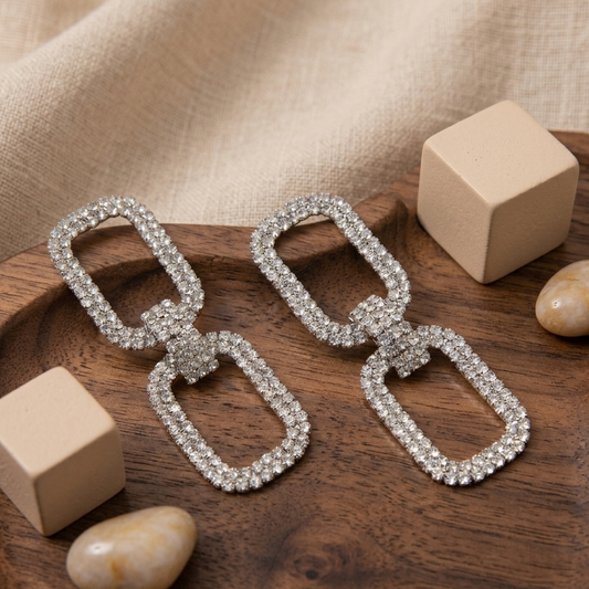 Blingy Chain Modern Earrings