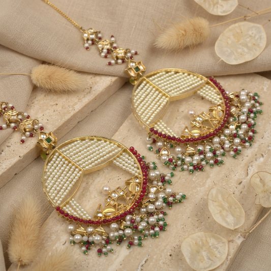 Pearl Chandbali Earrings