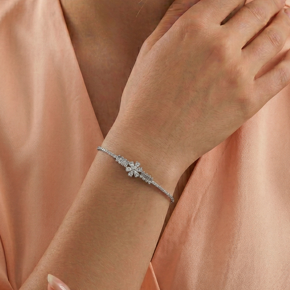 Flower Zirconia Bracelet