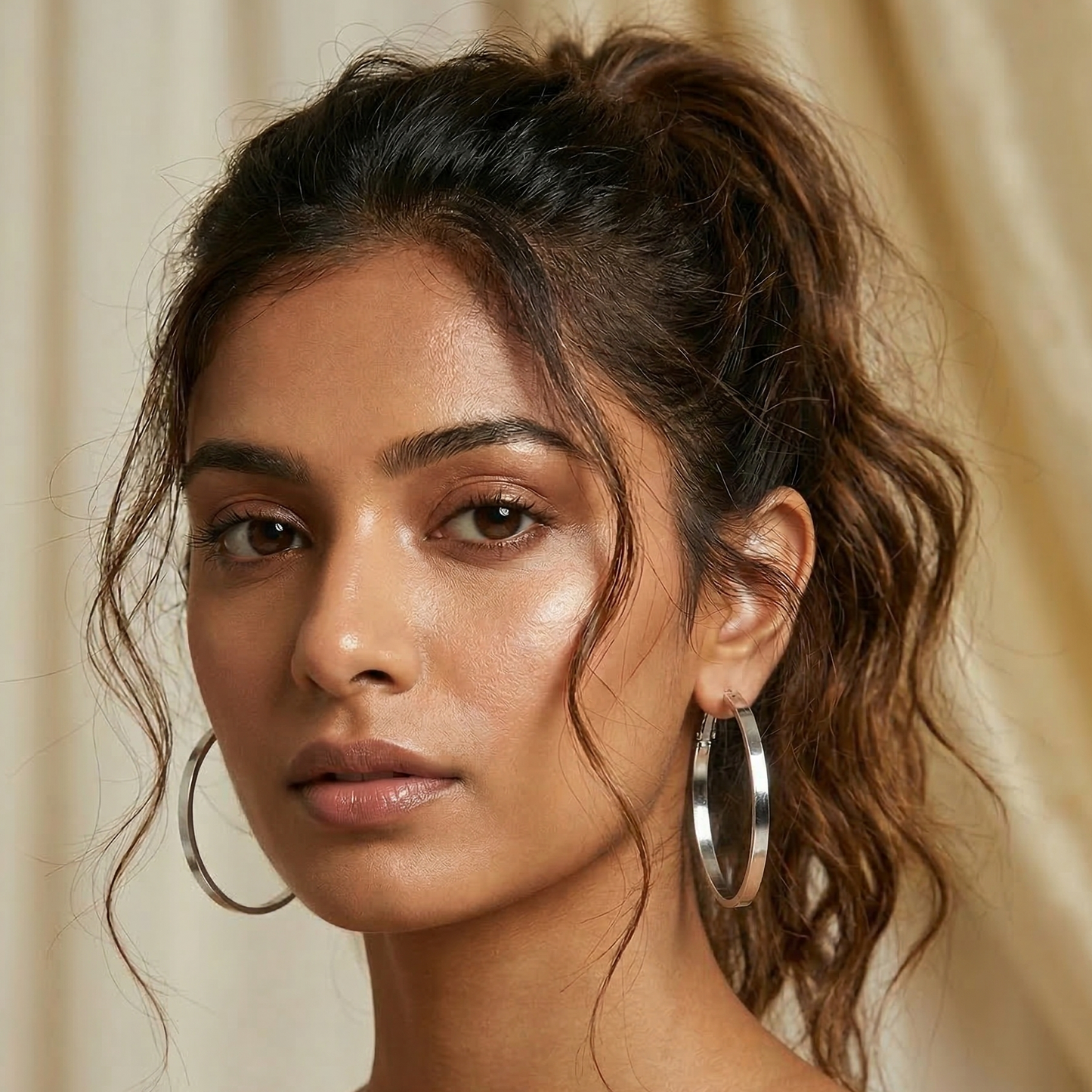 Plain Silver hoops