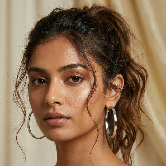 Plain Silver hoops