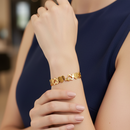 Golden Hearts Bracelet
