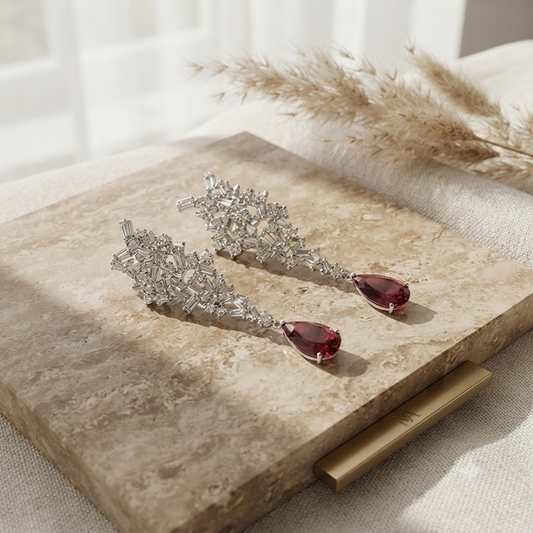 Pink Zirconia Earrings