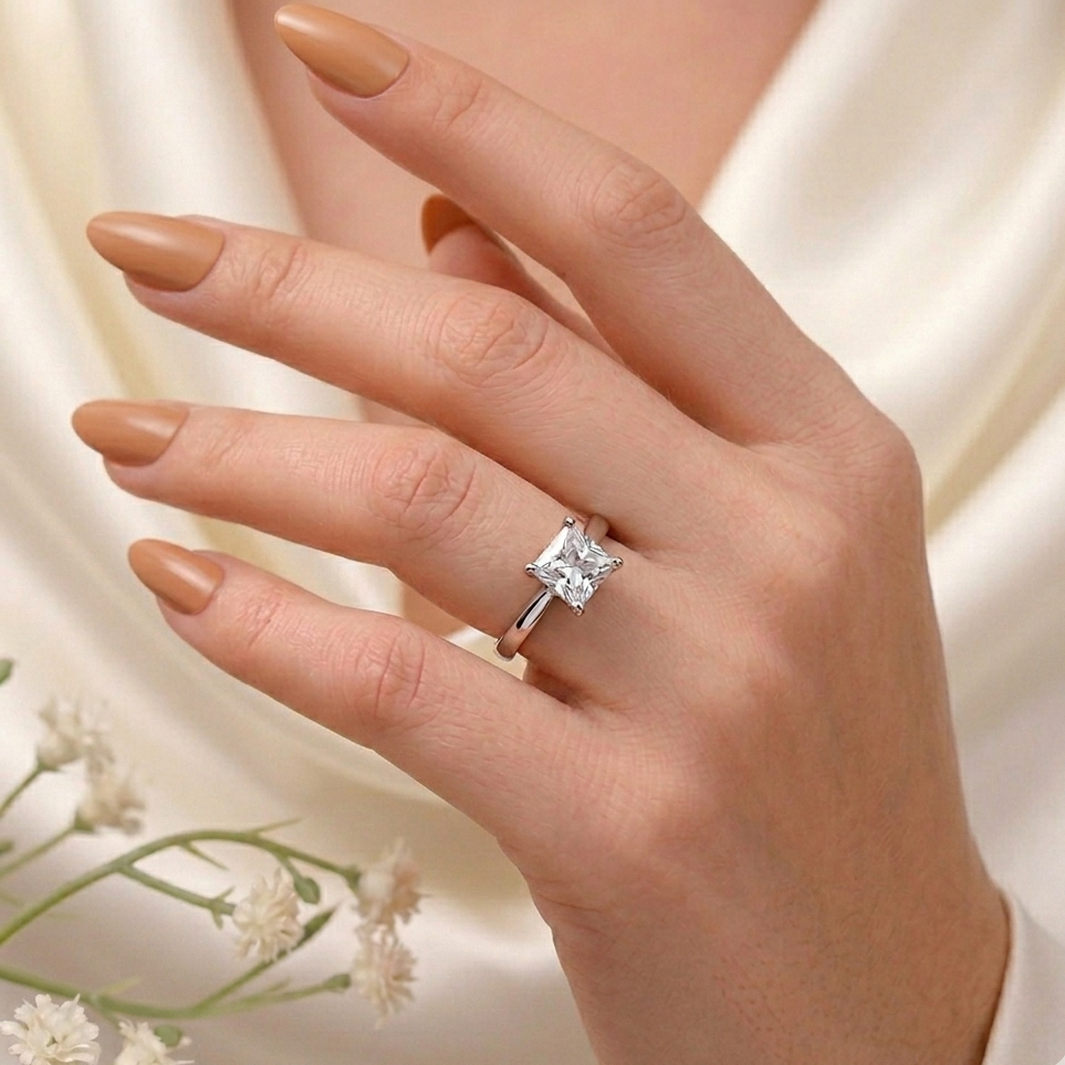 Square Shaped Adjustable Ring