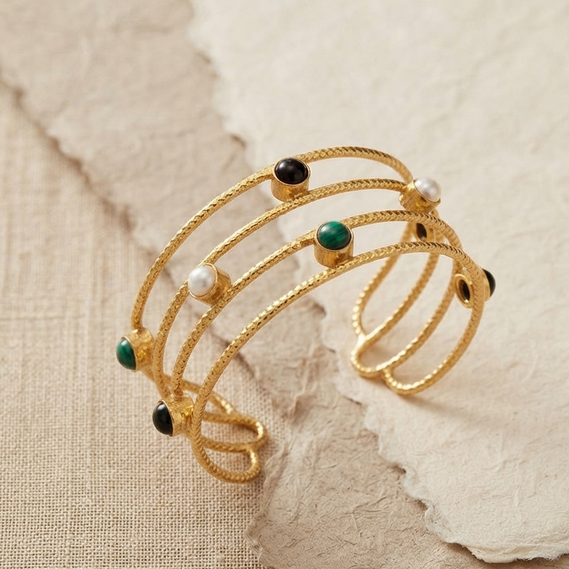 Multi Stones Braoad Braclet