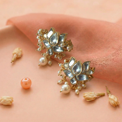 Kundan lotus Earrings