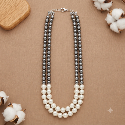 Grey & White 99 Necklace