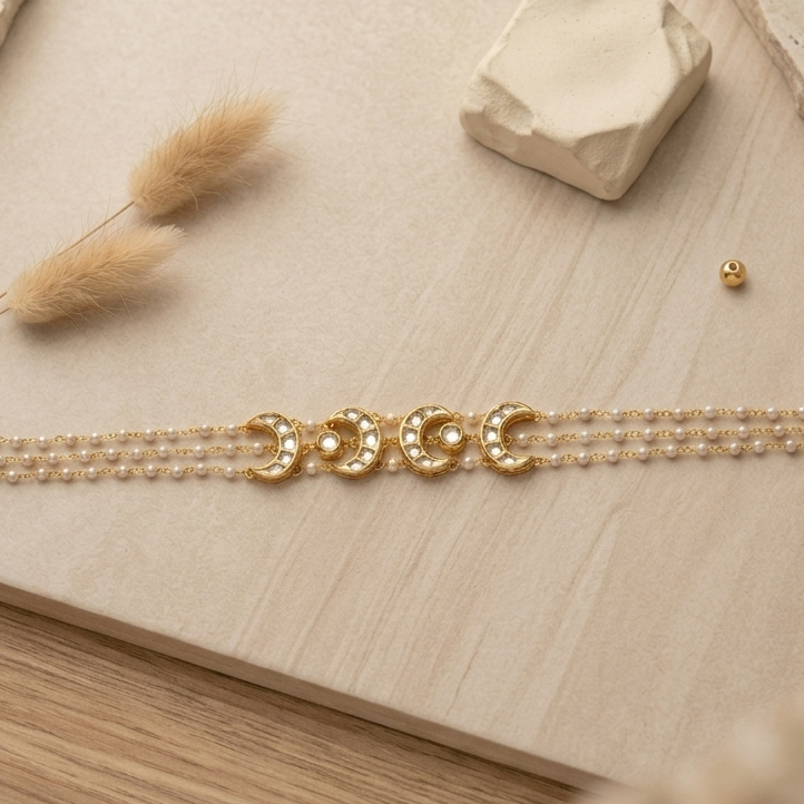 Chand Wala Choker Necklace Set with Earrings