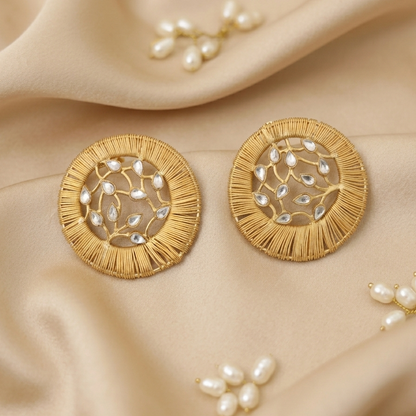 Aadab Modern Kundan Earrings