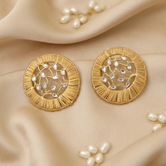 Aadab Modern Kundan Earrings