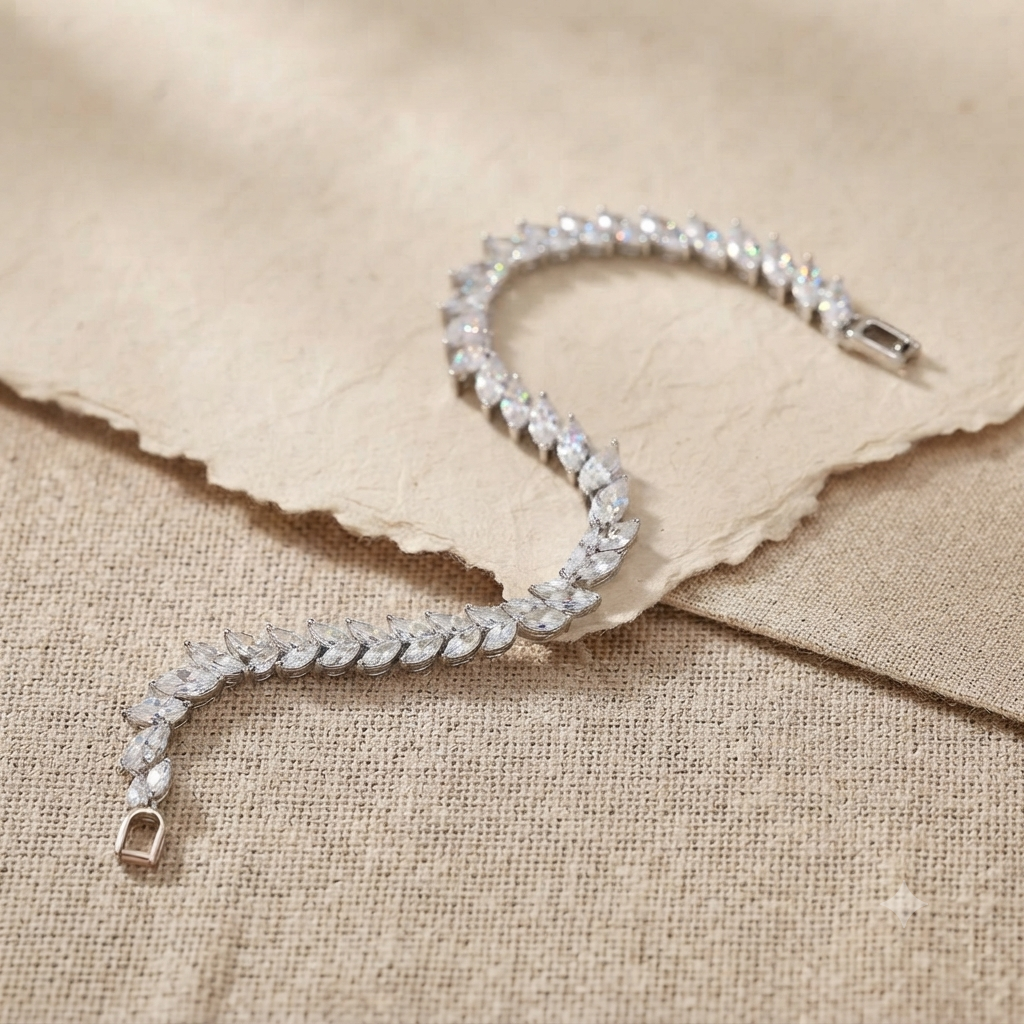 Marquis Zirconia Tennis Bracelet