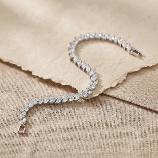 Marquis Zirconia Tennis Bracelet