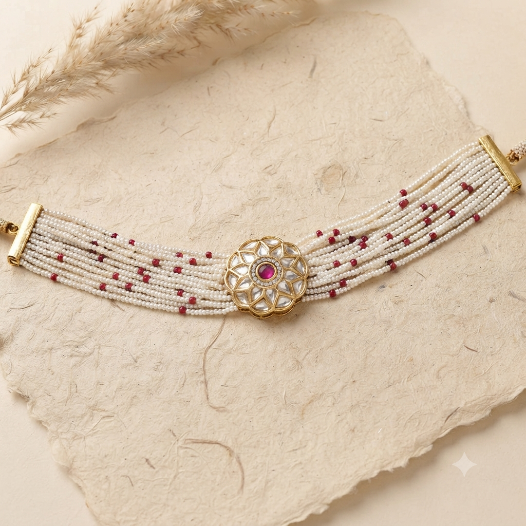 Mishika Kundan Choker Necklace