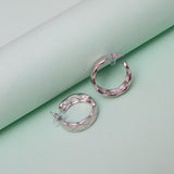 Tipsy Silver Plated Hoops