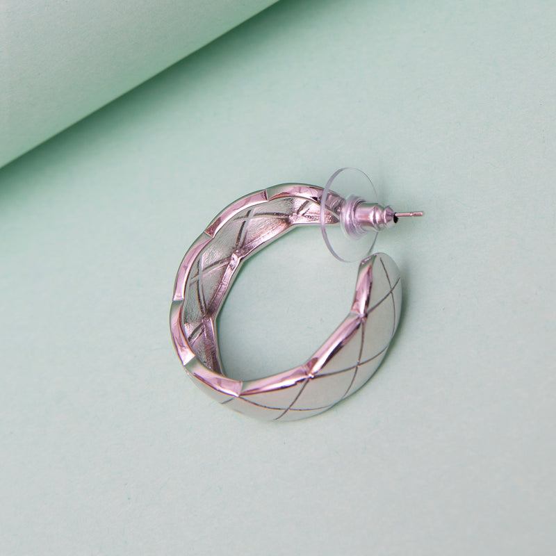 Tipsy Silver Plated Hoops