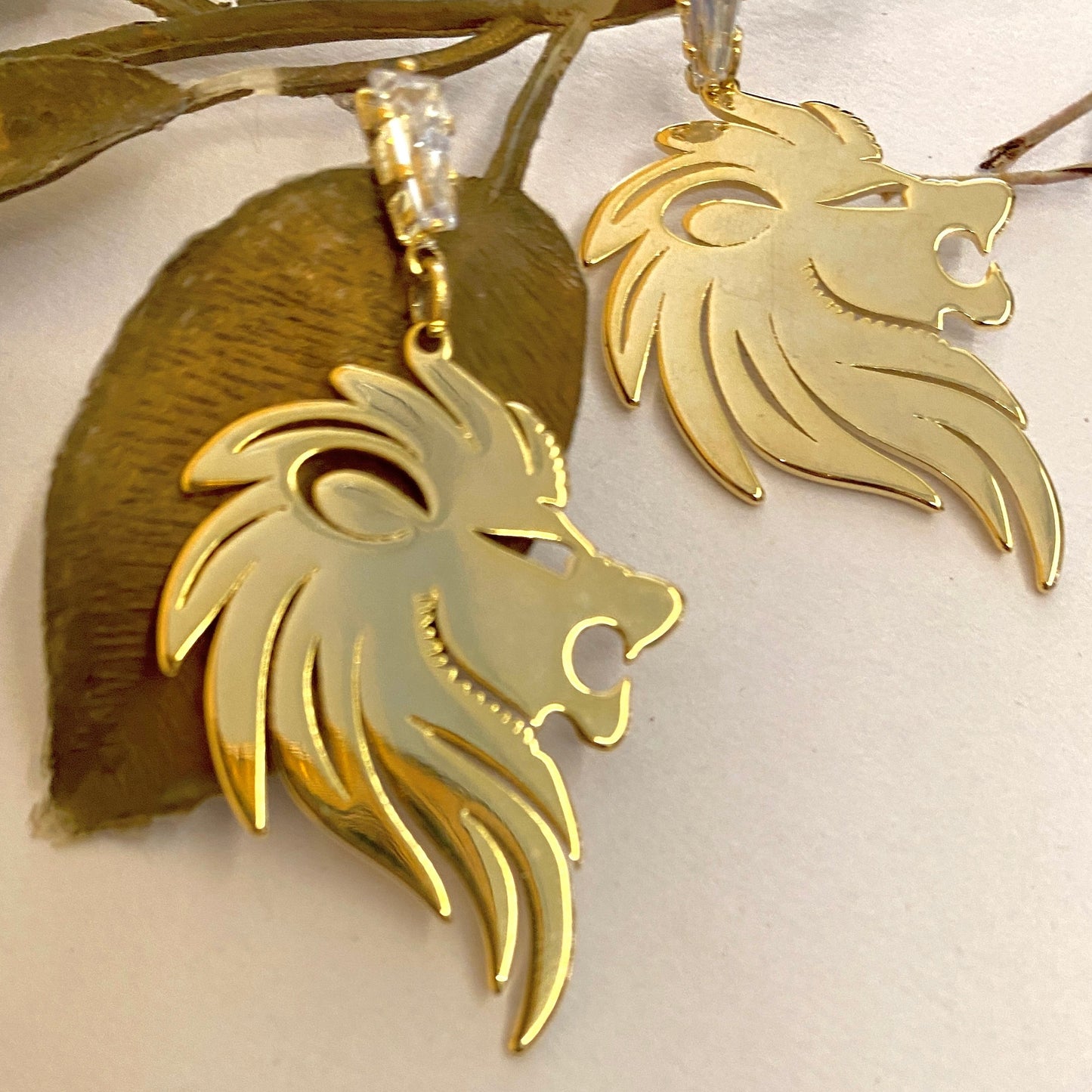 Modern Lion Earrings