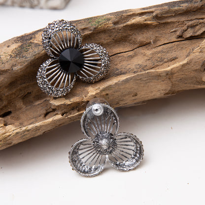 Samara Antique Flower Stud Earrings