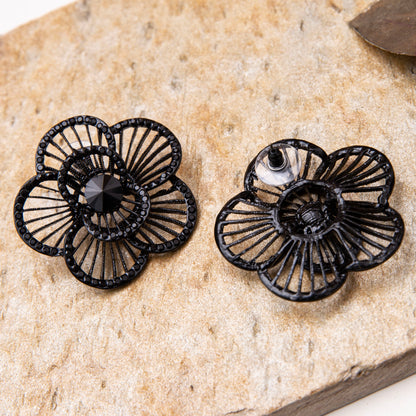 Black Floret Studs