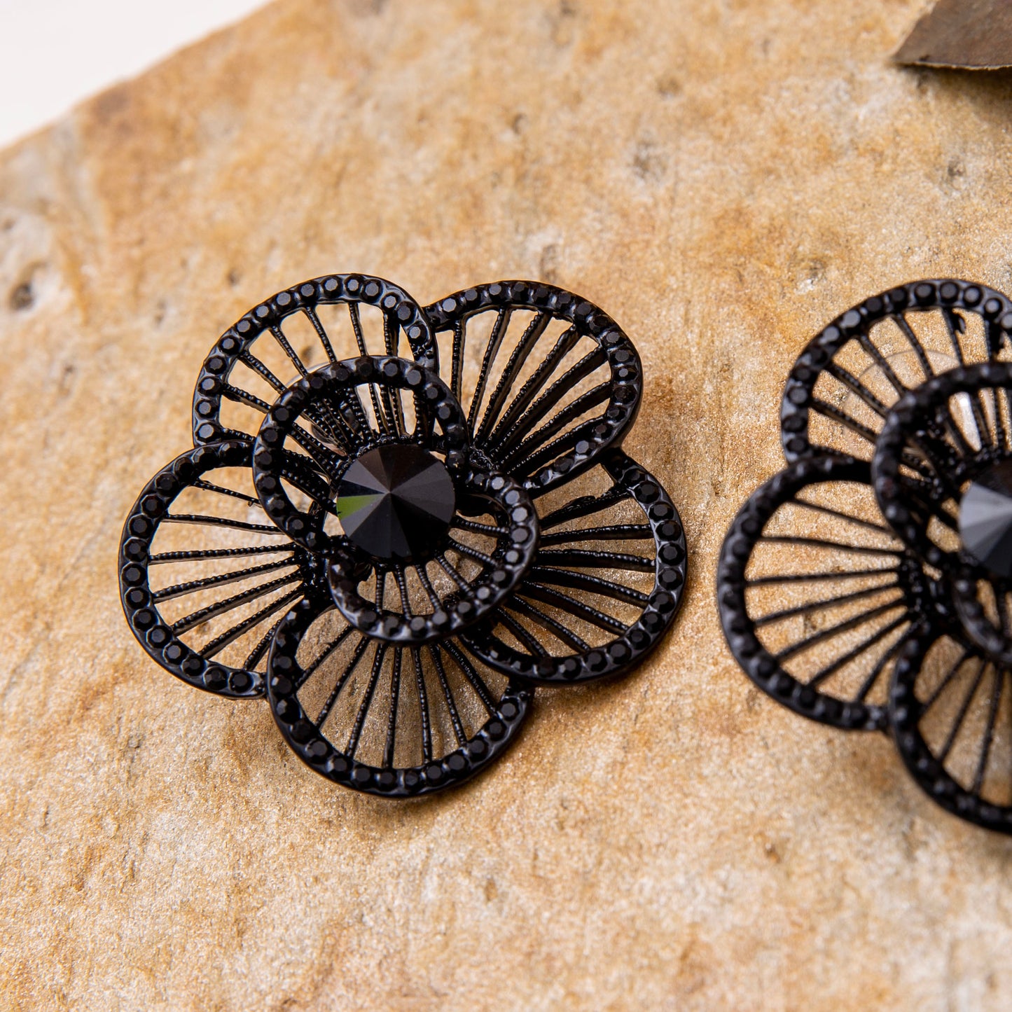 Black Floret Studs