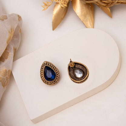 Blue Antique Stud Earrings